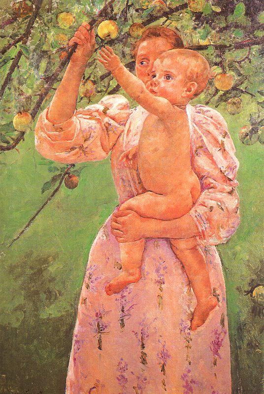 Mary Cassatt Baby Reaching for an Apple oil painting picture